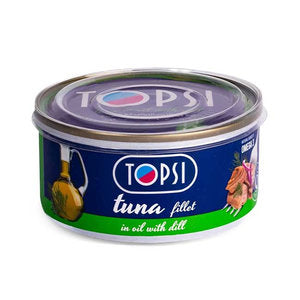 Tuna Chunk in Oil with Dill / Round Can with Easy Open Lid 180g Tuna Chunk in Oil with Dill / Round Can with Easy Open Lid 180g